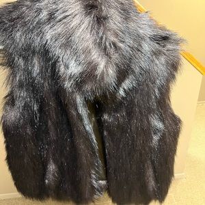 Merlot faux fur vest